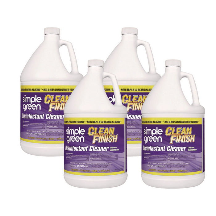 Clean Finish Disinfectant Cleaner, Herbal Scent, 1 gal Bottle, 4/Carton