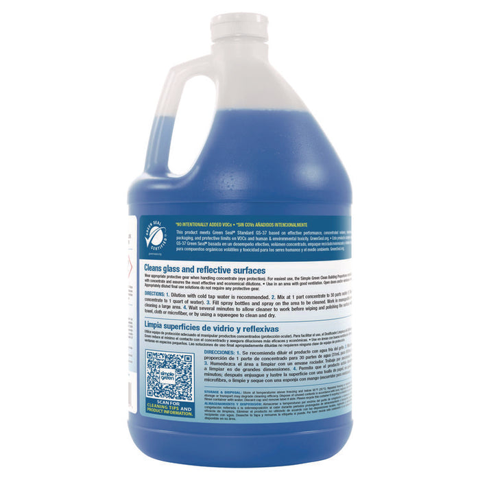 Clean Building Glass Cleaner Concentrate, 1 gal Bottle, 2/Carton