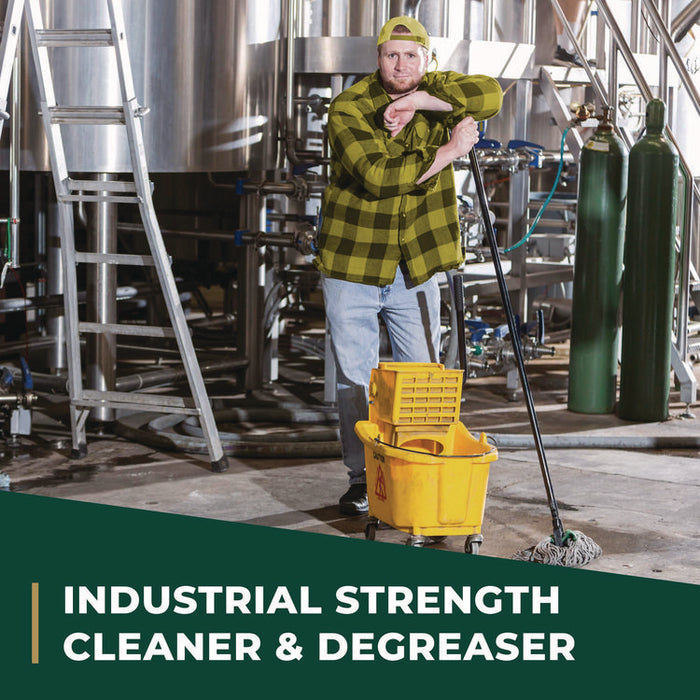 Industrial Cleaner and Degreaser, Concentrated, 1 gal Bottle, 6 Bottles/Carton