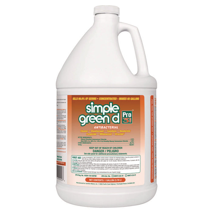 d Pro 3 Plus Antibacterial Concentrate, Herbal Scent, 1 gal Bottle, 6/Carton