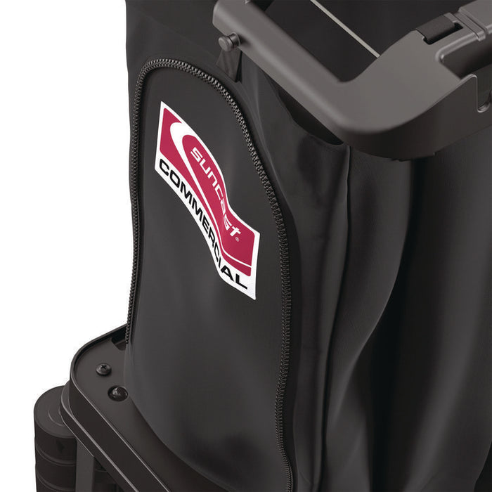 Housekeeping Cart Standard Bag, 23 Gal, 15.6" x 12.37" x 30", Black