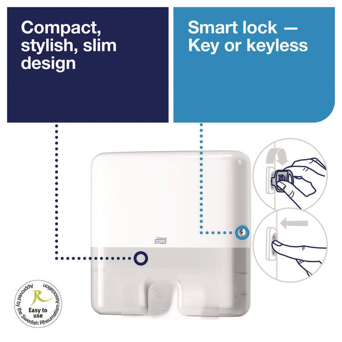 Xpress Mini Multifold Hand Towel Dispenser H2, 11.9 x 4 x 11.6, White