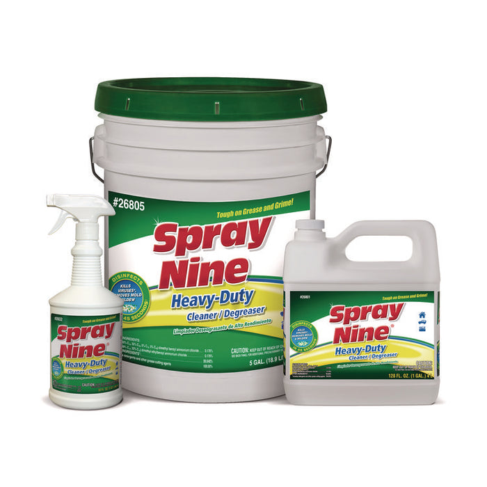 Heavy-Duty Cleaner/Degreaser/Disinfectant, 1 gal Bottle, 4/Carton