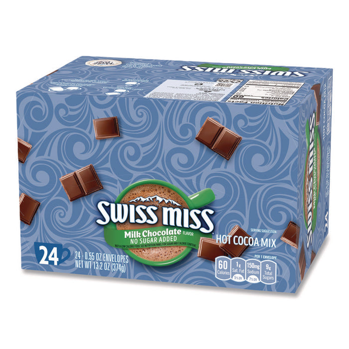 Hot Cocoa Mix, No Sugar Added, 24 Packets/Box