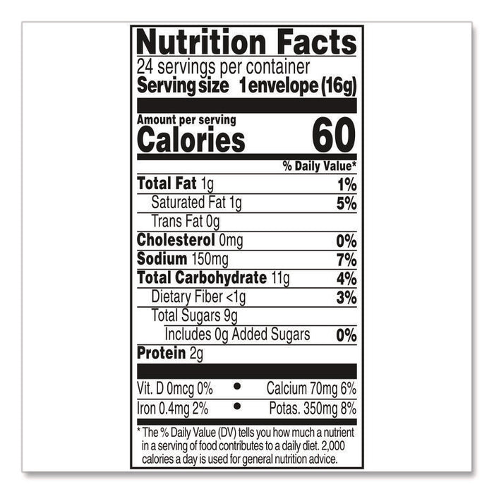 Hot Cocoa Mix, No Sugar Added, 24 Packets/Box