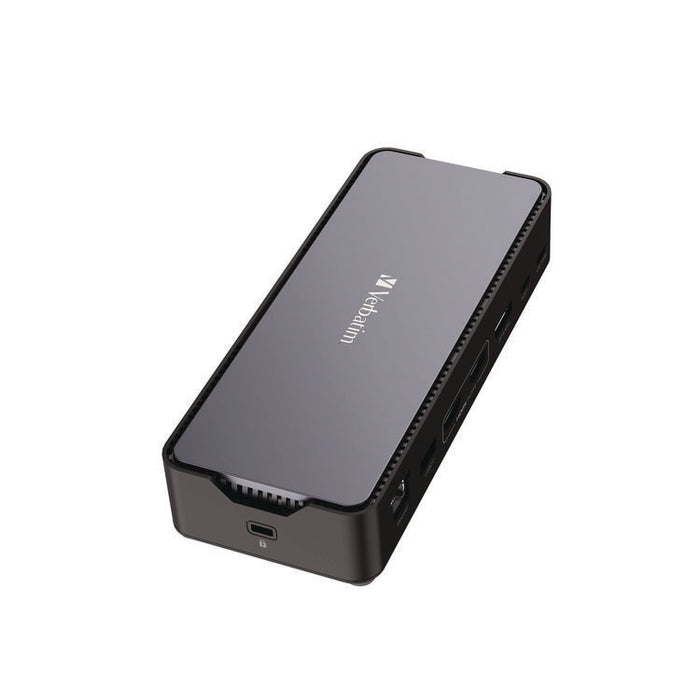 USB-C Pro Docking Station 15-in-1, Audio/DisplayPort/HDMI/Micro SD/RJ45/SD/USB-A/USB-C, Gray