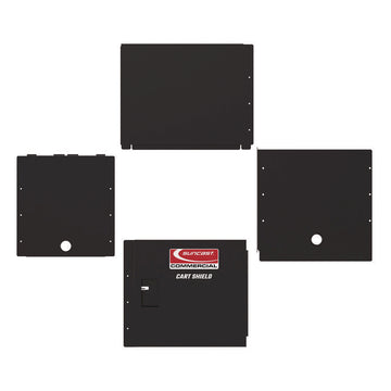 Utility Cart Shield, 26" x 45" for PUCSD2645, PUCHD2645, Steel, Black