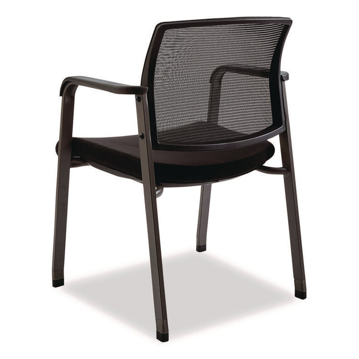 Alera Elgar Fabric Guest Chair, 24.41 x 22.64 x 31.73, Black Seat, Black Back, Black Base