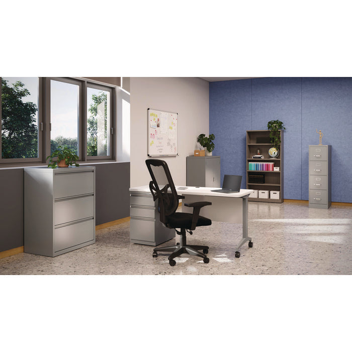 Four-Drawer Economy Vertical File, Letter-Size File Drawers, 15" x 26.5" x 52", Light Gray