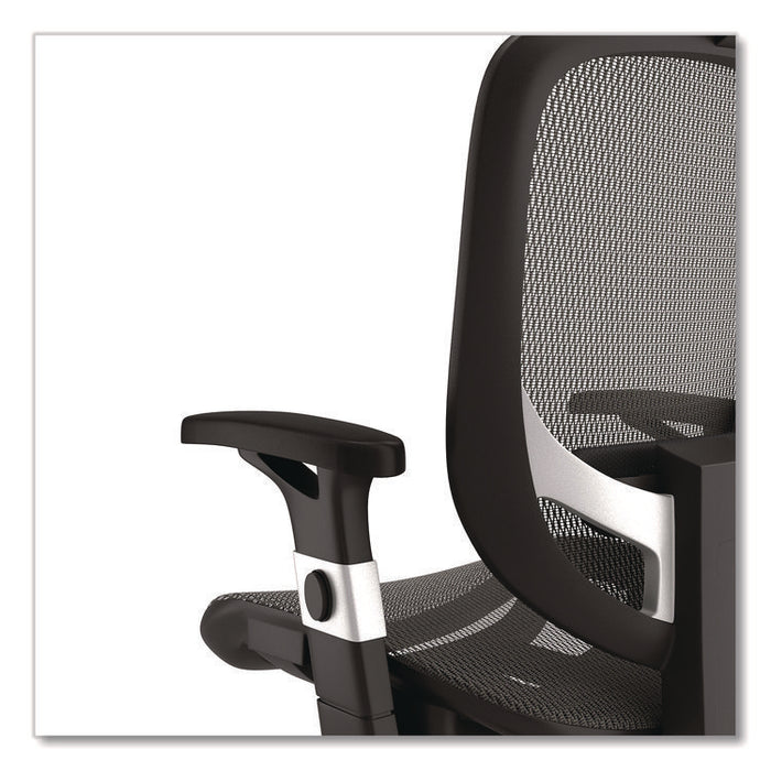 Alera Minerva Ergonomic Mesh Swivel Task Chair, Supports Up to 275lb, 17.24 to 20.98 Seat Height, Gray Seat/Back, Silver Base