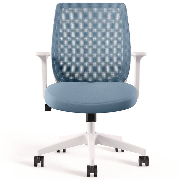 Alera Wessex Ergonomic Fabric Mesh Swivel Task Chair, Up to 275 lb, 17.09 to 20.83 Seat Height, Seafoam Seat/Back, White Base