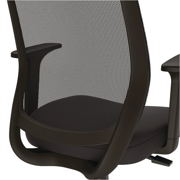 Alera Wessex Drafting Stool, Mesh Back, Supports Up to 275 lb, 27.95 to 33.66 Seat Height, Black Seat, Black Back, Black Base
