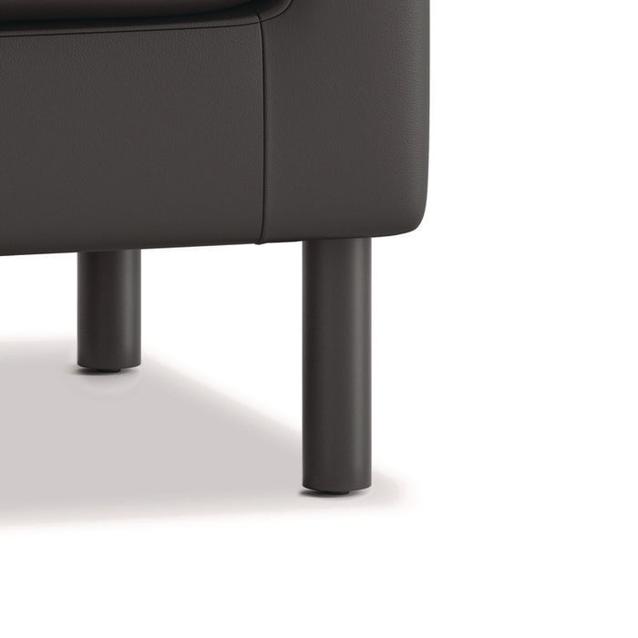 Parkwyn Series Ottoman, 23" x 23" x 17.5", Black