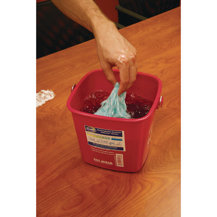 Color-Changing Rechargeable Sanitizer Indicator Towels, 1-Ply, 13.5 x 18, Unscented, Yellow/White/Blue, 150/Carton