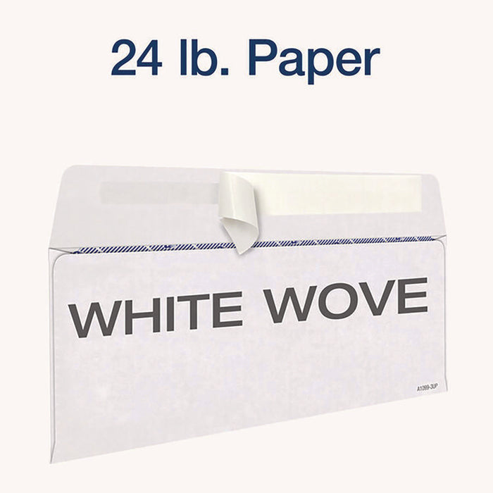 3-Up 1099-NEC Peel and Seal Double-Window Security Tint Envelopes, Commercial Flap, 8.75 x 3.75, White, 24/Pack
