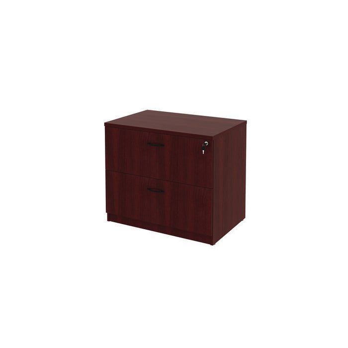 Alera Valencia Series Lateral File, 2 Legal/Letter-Size File Drawers, Mahogany, 34" x 22.75" x 29.5"