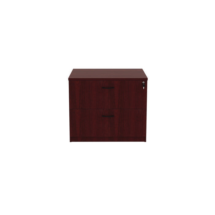 Alera Valencia Series Lateral File, 2 Legal/Letter-Size File Drawers, Mahogany, 34" x 22.75" x 29.5"