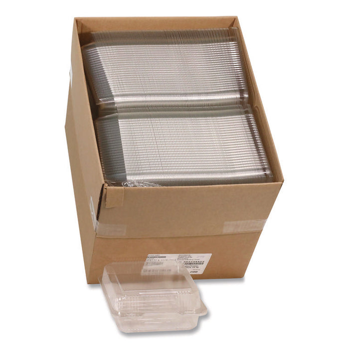 SmartLock PET Hinged Lid Bakery Container, 8.75 x 8.25 x 3.63, Clear, Plastic, 200/Carton