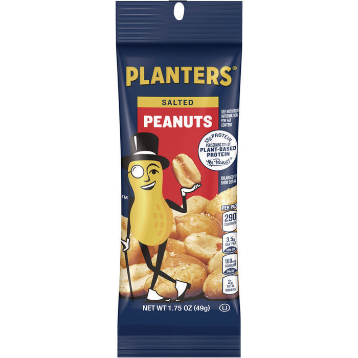 Salted Peanuts, 1.75 oz Pack, 12/Box