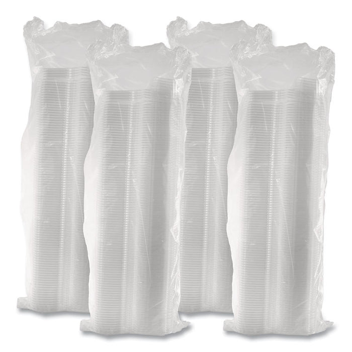 ClearPac SafeSeal Tamper-Resistant/Evident Containers, Flat Lid, 4 oz, 3.72 x 4.2 x 1.41, Clear, 100/Pack, 4 Packs/Carton