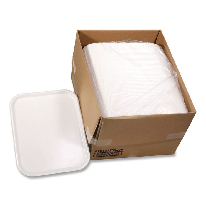 Laminated Foam Serving Tray, 18 x 14 x 2.18, White, 100/Carton