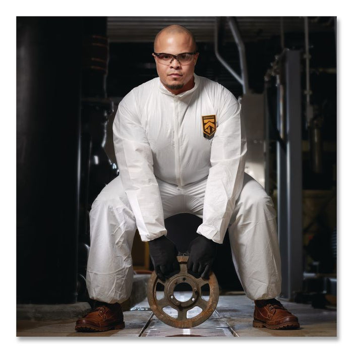 A40 Coveralls, Open Wrists and Ankles, Medium, White, 25/Carton