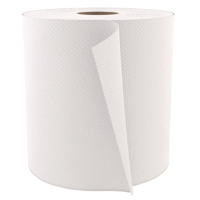 Select Roll Paper Towels, 1-Ply, 7.88" x 1,000 ft, White, 6/Carton