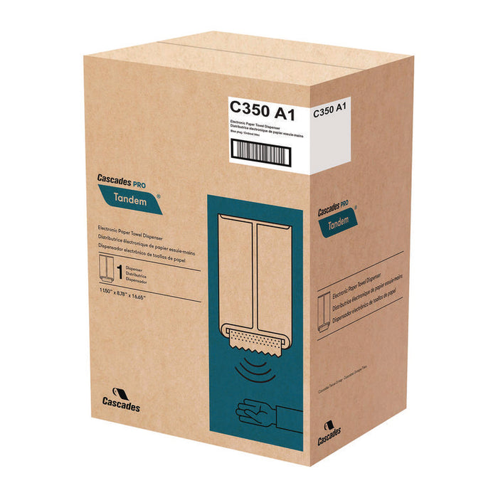 Tandem Electronic Roll Towel Dispenser, 8.78 x 11.5 x 16.65, Dark Gray