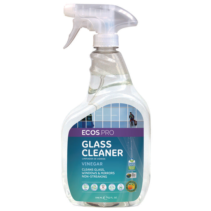 Glass Cleaner, 32 oz Spray Bottle, 6/Carton