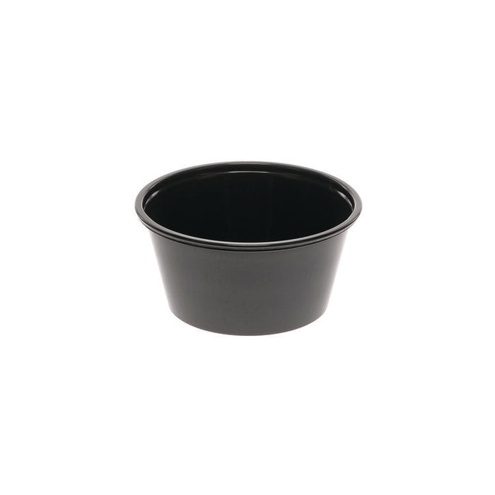 Plastic Portion Cup, 3.25 oz, Black, 3,000/Carton
