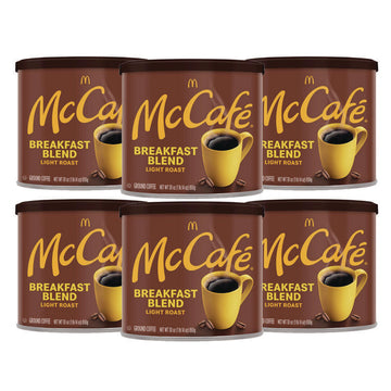 Ground Coffee, Breakfast Blend, 30 oz Can, 6/Carton