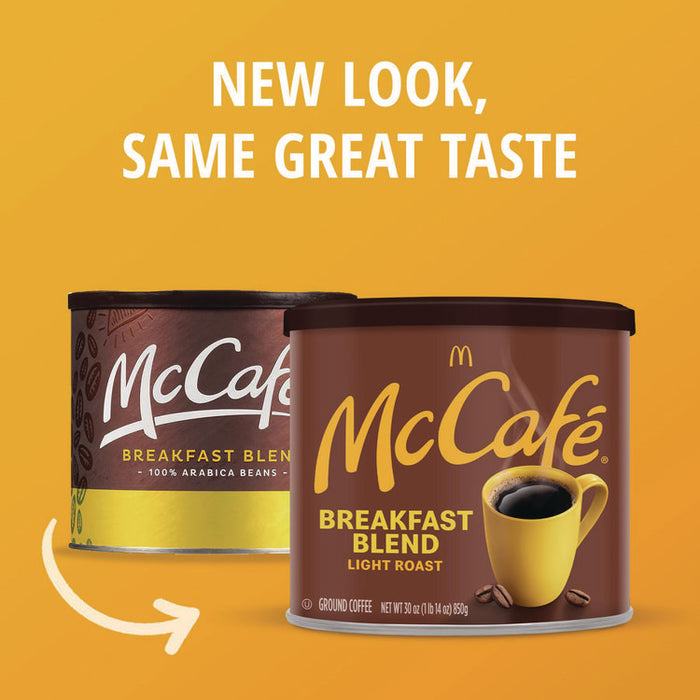 Ground Coffee, Breakfast Blend, 30 oz Can, 6/Carton