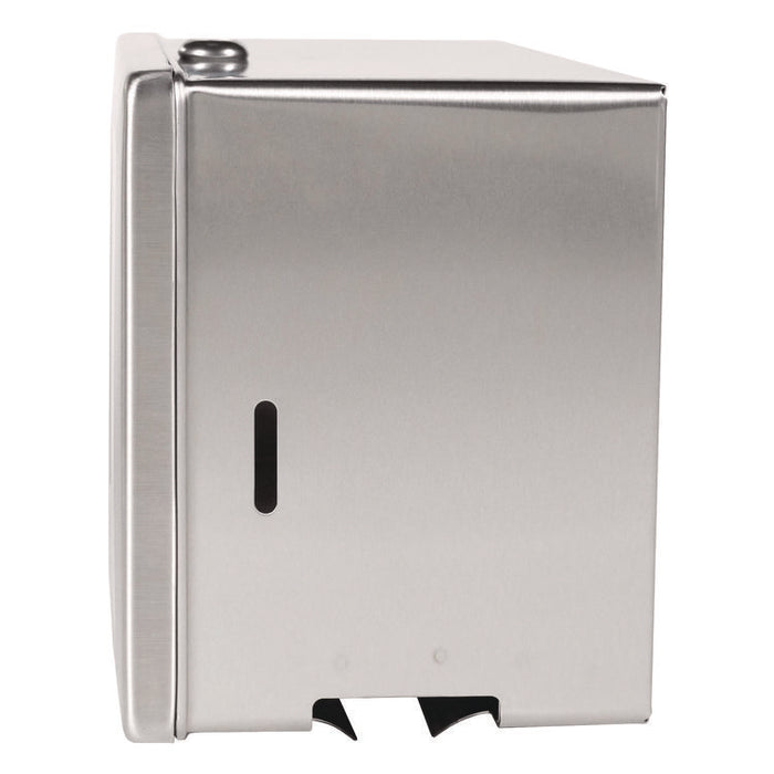 Surface-Mounted Paper Towel Dispenser, 12.13 x 6.13 x 7.25, Satin Stainless Steel