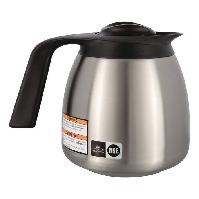 Thermal Carafe, 64 oz, Stainless Steel/Black