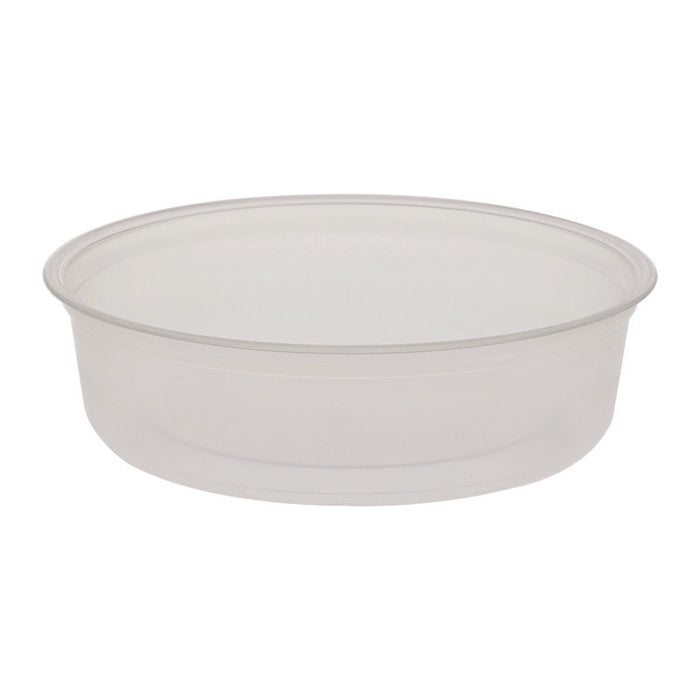 Microwavable Deli Containers, 6 oz, 4.6" Diameter x 1.3" h, Clear, Plastic, 500/Carton