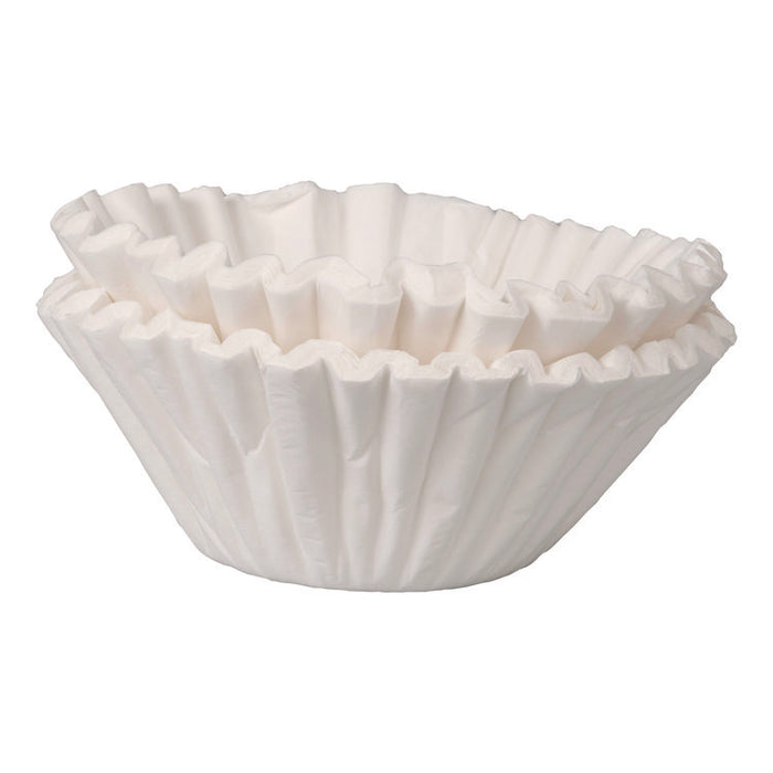 Commercial Coffee Filters, 12 Cup Size, Flat Bottom, 500/Bag, 2 Bags/Carton