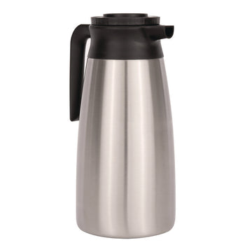 Thermal Vacuum Pitcher, 64 oz, Stainless Steel/Black