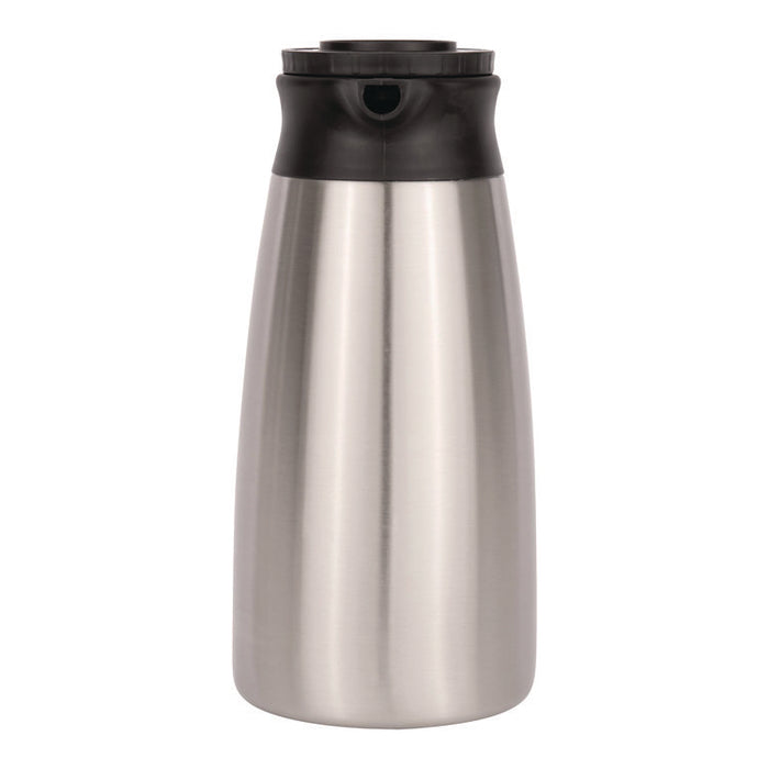 Thermal Vacuum Pitcher, 64 oz, Stainless Steel/Black