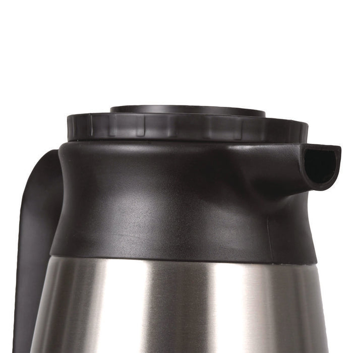 Thermal Vacuum Pitcher, 64 oz, Stainless Steel/Black