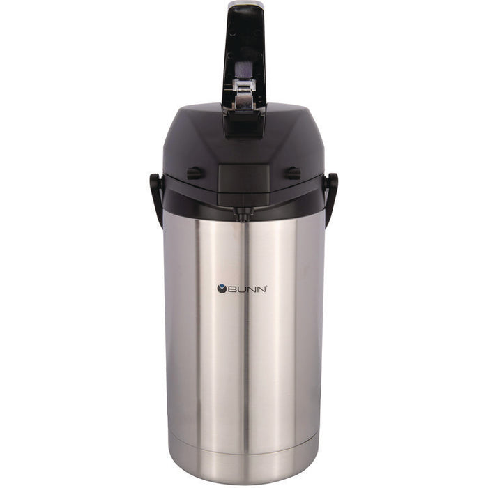 Lever Action Airpot, 101 oz, Stainless Steel/Black