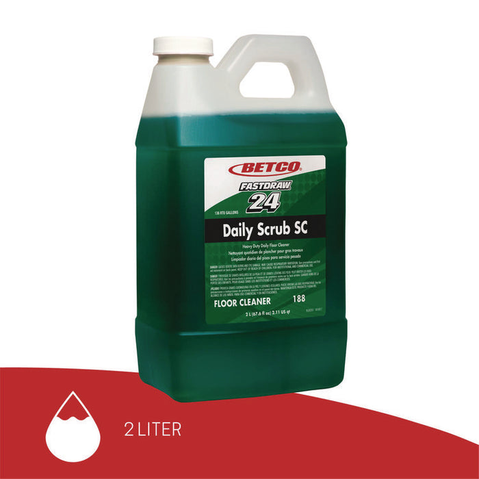 Daily Scrub SC FastDraw Floor Cleaner, 2 L Bottle, 4/Carton