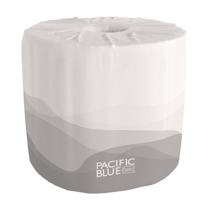 Pacific Blue Basic Bathroom Tissue, Septic Safe, 2-Ply, White, 550 Sheets/Roll, 80 Rolls/Carton