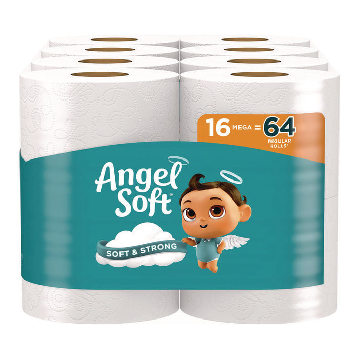 Mega Toilet Paper, Septic Safe, 2-Ply, White, 320 Sheets/Roll, 16 Rolls/Pack