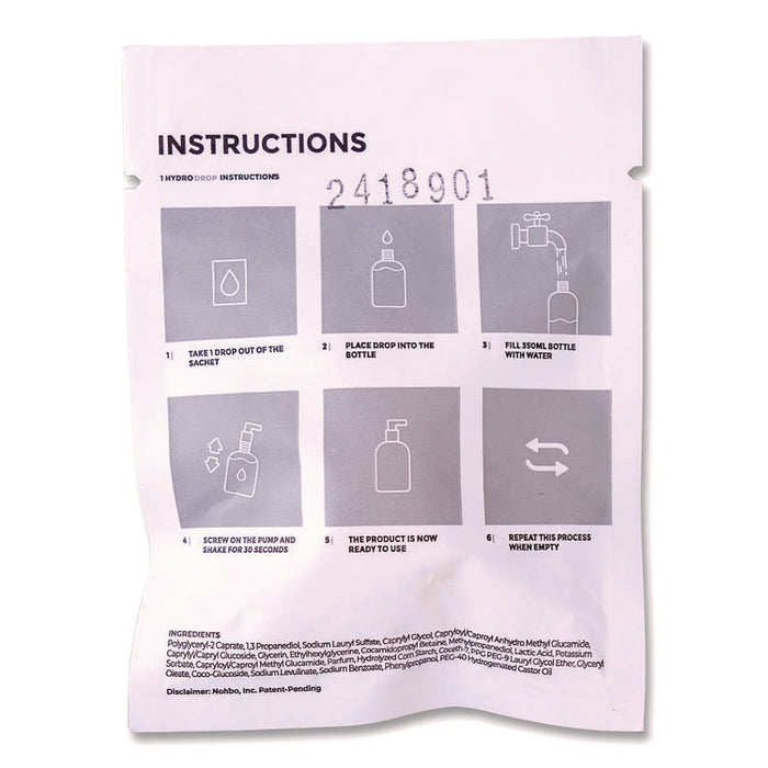 Foaming Super HydroDrop, Coconut Acai Scent, 500 mL Pump Refill, 4/Pack