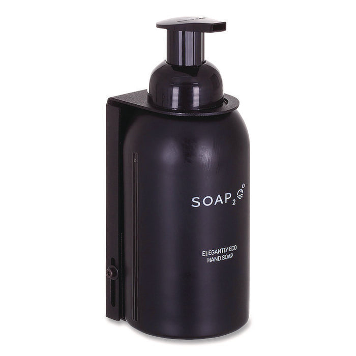 Eco Glass Bottle Soap Dispenser, 350 mL, Black
