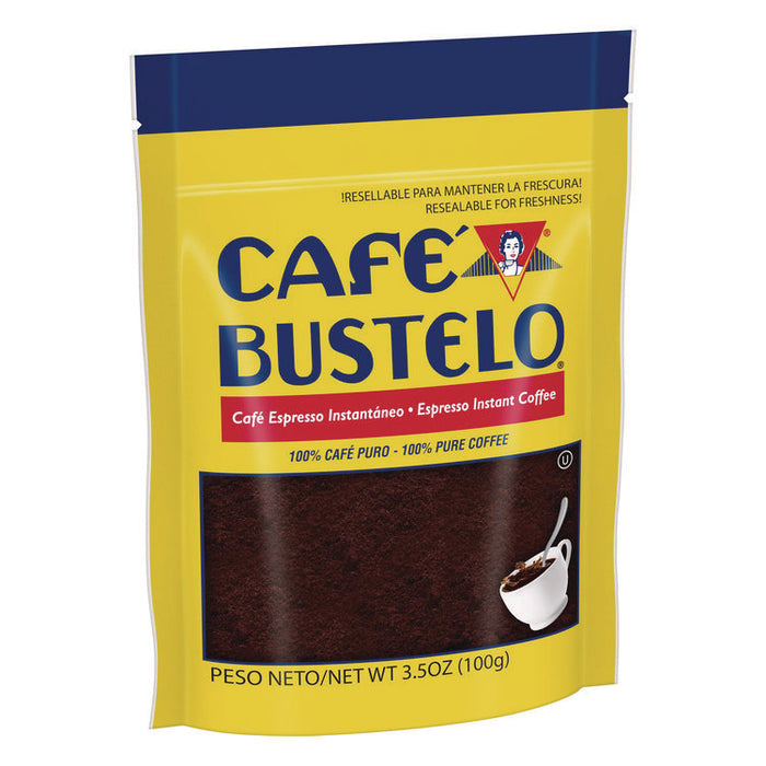 Cafe Bustelo Instant Coffee, Espresso, 3.5 oz Packet, 24/Carton