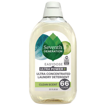 Ultra Power + Laundry Detergent, Clean Scent, 23.1 oz Bottle, 6/Carton