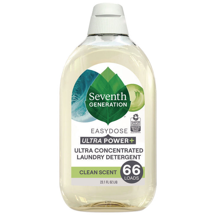 Ultra Power + Laundry Detergent, Clean Scent, 23.1 oz Bottle, 6/Carton