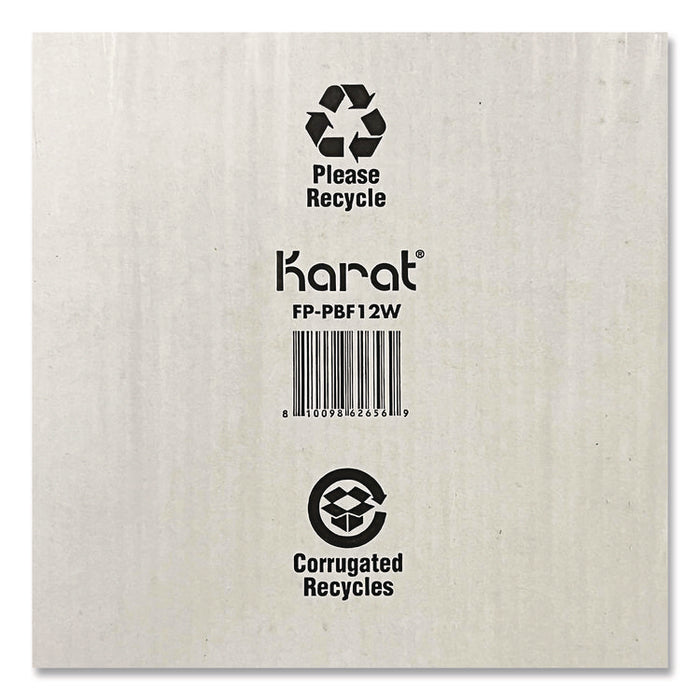 Corrugated Pizza Boxes, 12 x 12 x 1.97, White/Brown, 50/Carton