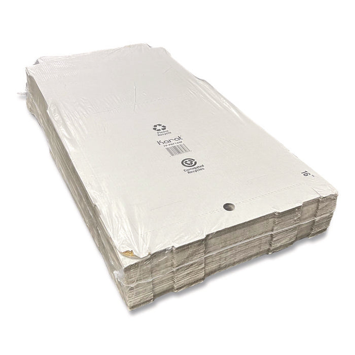 Corrugated Pizza Boxes, 16 x 16 x 1.97, White/Brown, 50/Carton